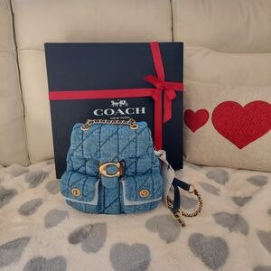 NWT Coach Denim Tabby Quilted Bag